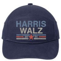 Harris Walz Waltz 2024 Vintage Style Kamala Harris Tim Walz 7-Panel Snapback Hat