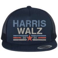 Harris Walz Waltz 2024 Vintage Style Kamala Harris Tim Walz Flat Bill Trucker Hat