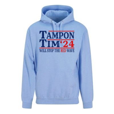 Harris Walz Waltz Tampon Tim Will Stop The Red Wave 2024 Unisex Surf Hoodie