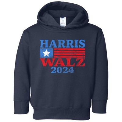 Harris Walz Waltz 2024 Vintage Style Kamala Harris Tim Walz Toddler Hoodie