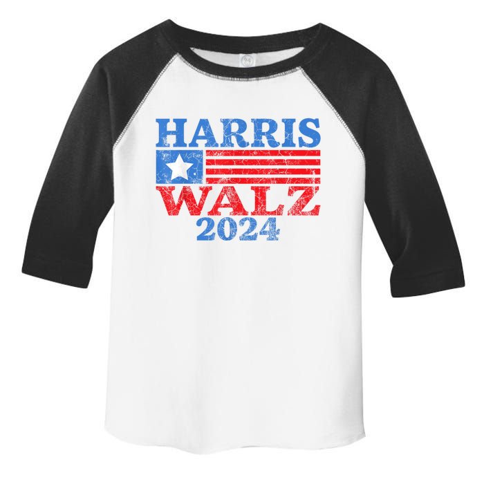 Harris Walz Waltz 2024 Vintage Style Kamala Harris Tim Walz Toddler Fine Jersey T-Shirt