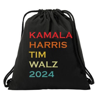 Harris Walz Waltz 2024 Vintage Style Kamala Harris Tim Walz Drawstring Bag