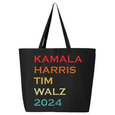 Harris Walz Waltz 2024 Vintage Style Kamala Harris Tim Walz 25L Jumbo Tote