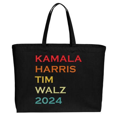 Harris Walz Waltz 2024 Vintage Style Kamala Harris Tim Walz Cotton Canvas Jumbo Tote