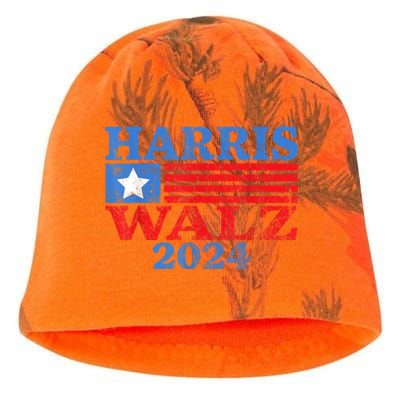 Harris Walz Waltz 2024 Vintage Style Kamala Harris Tim Walz Kati - Camo Knit Beanie