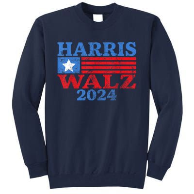 Harris Walz Waltz 2024 Vintage Style Kamala Harris Tim Walz Tall Sweatshirt