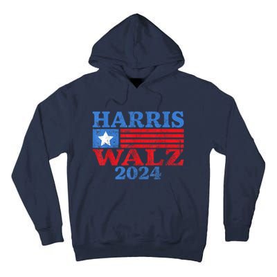 Harris Walz Waltz 2024 Vintage Style Kamala Harris Tim Walz Tall Hoodie