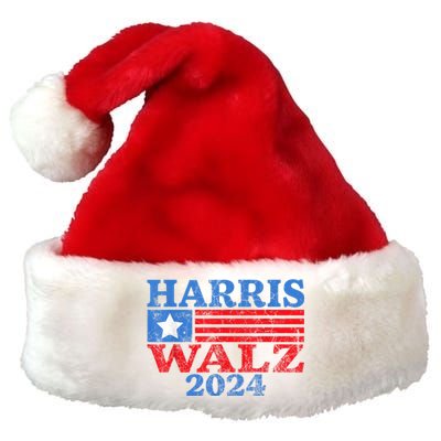 Harris Walz Waltz 2024 Vintage Style Kamala Harris Tim Walz Premium Christmas Santa Hat