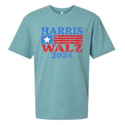 Harris Walz Waltz 2024 Vintage Style Kamala Harris Tim Walz Sueded Cloud Jersey T-Shirt