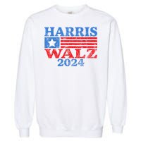 Harris Walz Waltz 2024 Vintage Style Kamala Harris Tim Walz Garment-Dyed Sweatshirt