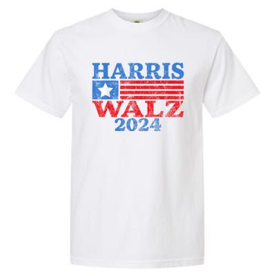 Harris Walz Waltz 2024 Vintage Style Kamala Harris Tim Walz Garment-Dyed Heavyweight T-Shirt