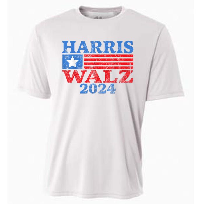 Harris Walz Waltz 2024 Vintage Style Kamala Harris Tim Walz Cooling Performance Crew T-Shirt