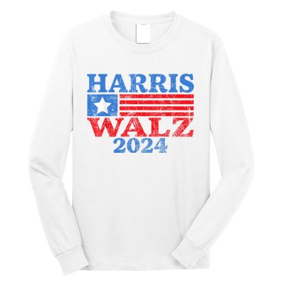 Harris Walz Waltz 2024 Vintage Style Kamala Harris Tim Walz Long Sleeve Shirt