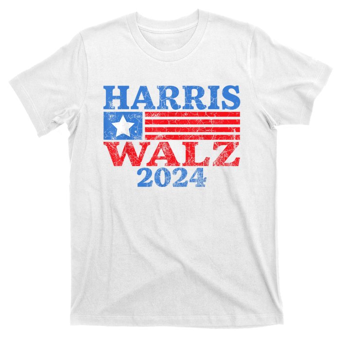 Harris Walz Waltz 2024 Vintage Style Kamala Harris Tim Walz T-Shirt