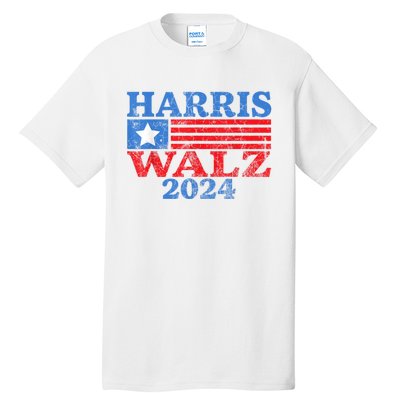 Harris Walz Waltz 2024 Vintage Style Kamala Harris Tim Walz Tall T-Shirt