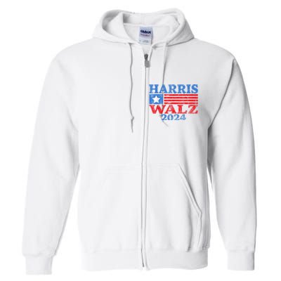 Harris Walz Waltz 2024 Vintage Style Kamala Harris Tim Walz Full Zip Hoodie