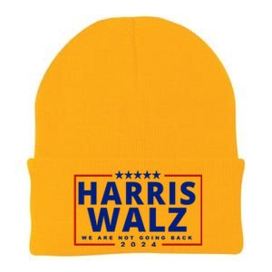 Harris Walz We Are Not Going Back 2024 Election Knit Cap Winter Beanie