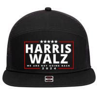 Harris Walz We Are Not Going Back 2024 Election 7 Panel Mesh Trucker Snapback Hat