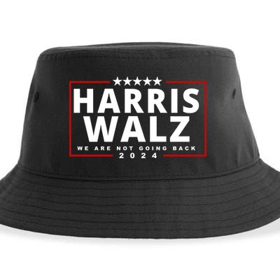 Harris Walz We Are Not Going Back 2024 Election Sustainable Bucket Hat