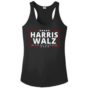 Harris Walz We Are Not Going Back 2024 Election Ladies PosiCharge Competitor Racerback Tank