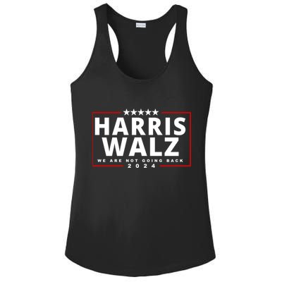 Harris Walz We Are Not Going Back 2024 Election Ladies PosiCharge Competitor Racerback Tank
