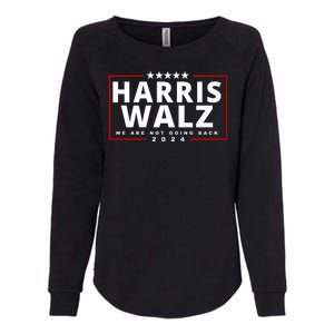 Harris Walz We Are Not Going Back 2024 Election Womens California Wash Sweatshirt