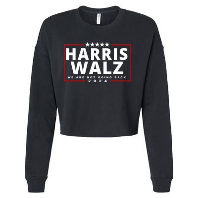 Harris Walz We Are Not Going Back 2024 Election Cropped Pullover Crew