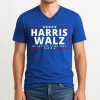 Harris Walz We Are Not Going Back 2024 Election V-Neck T-Shirt