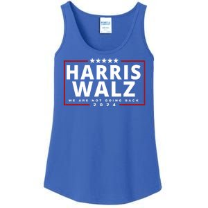 Harris Walz We Are Not Going Back 2024 Election Ladies Essential Tank