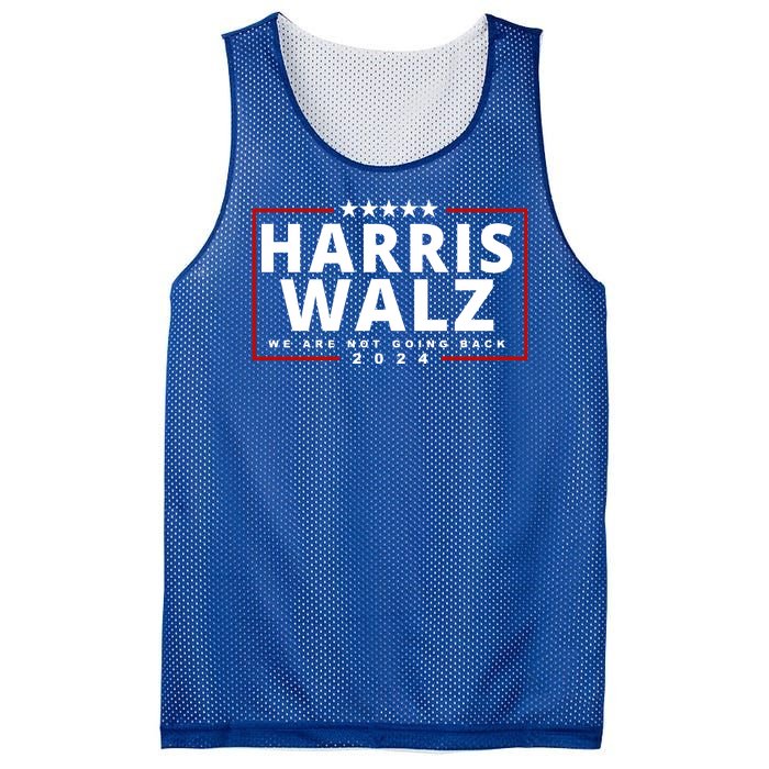 Harris Walz We Are Not Going Back 2024 Election Mesh Reversible Basketball Jersey Tank