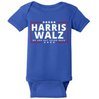 Harris Walz We Are Not Going Back 2024 Election Baby Bodysuit