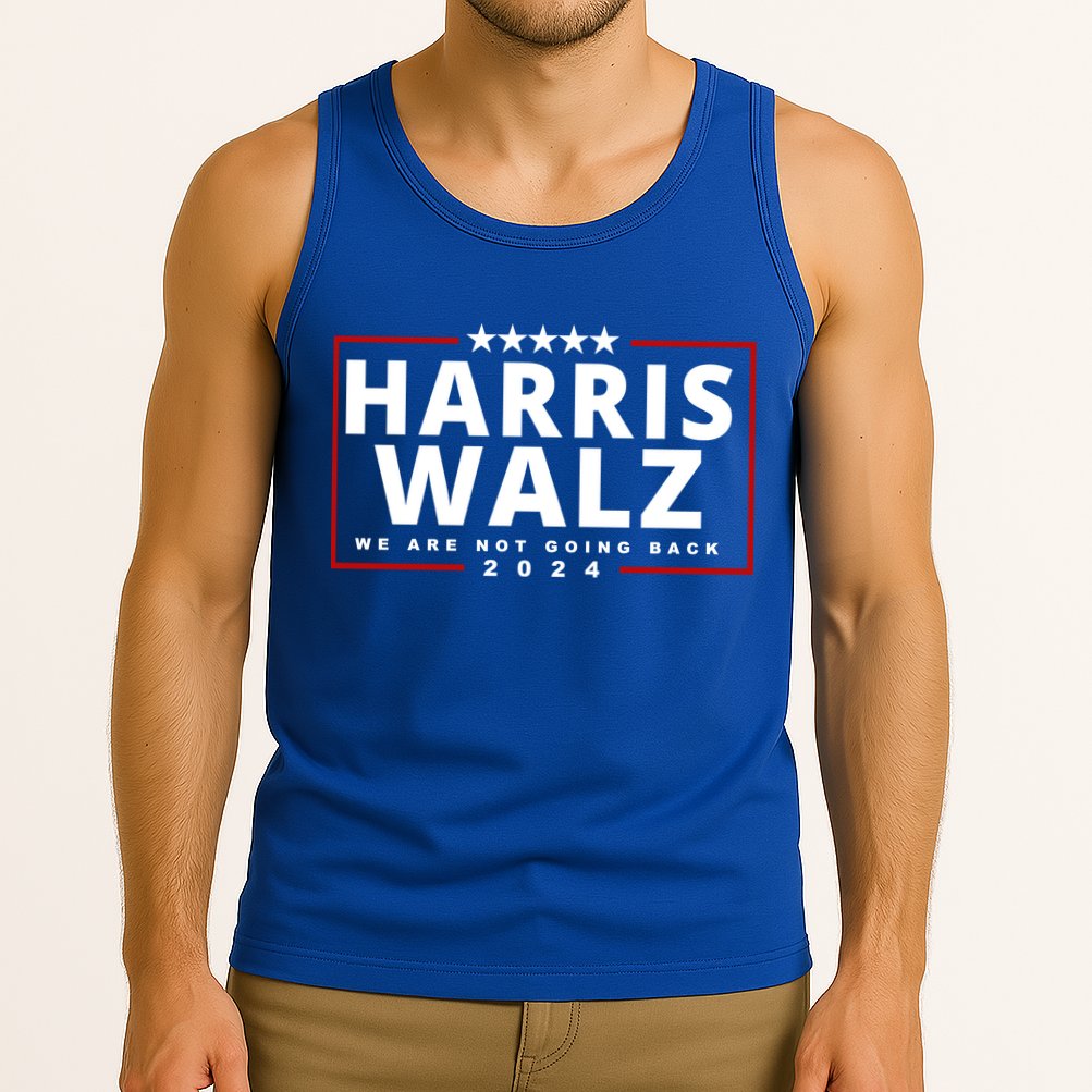 Harris Walz We Are Not Going Back 2024 Election Tank Top
