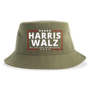 Harris Walz We Are Not Going Back 2024 Election Sustainable Bucket Hat