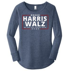 Harris Walz We Are Not Going Back 2024 Election Women's Perfect Tri Tunic Long Sleeve Shirt