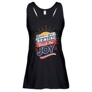 Harris Walz Waltz Bringing Back The Joy President 2024 Ladies Essential Flowy Tank