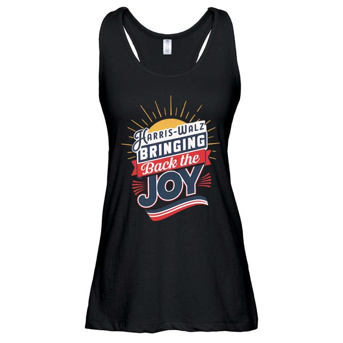 Harris Walz Waltz Bringing Back The Joy President 2024 Ladies Essential Flowy Tank