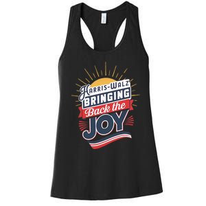 Harris Walz Waltz Bringing Back The Joy President 2024 Women's Racerback Tank