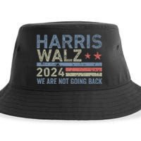 Harris Walz Waltz 2024 We Are Not Going Back For President Sustainable Bucket Hat