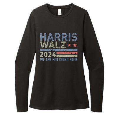 Harris Walz Waltz 2024 We Are Not Going Back For President Womens CVC Long Sleeve Shirt