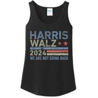 Harris Walz Waltz 2024 We Are Not Going Back For President Ladies Essential Tank