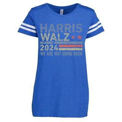 Harris Walz Waltz 2024 We Are Not Going Back For President Enza Ladies Jersey Football T-Shirt