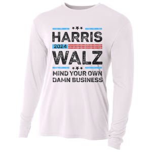 Harris Walz Waltz 2024 Mind Your Own Damn Business Cooling Performance Long Sleeve Crew