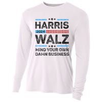 Harris Walz Waltz 2024 Mind Your Own Damn Business Cooling Performance Long Sleeve Crew