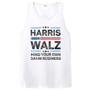 Harris Walz Waltz 2024 Mind Your Own Damn Business PosiCharge Competitor Tank