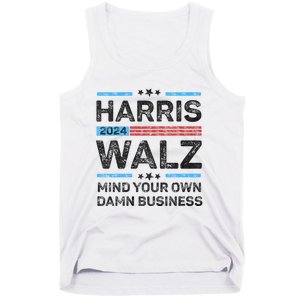 Harris Walz Waltz 2024 Mind Your Own Damn Business Tank Top