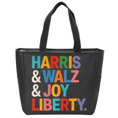 Harris Walz Waltz 2024 Harris Walz Joy Liberty Zip Tote Bag