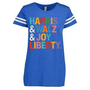 Harris Walz Waltz 2024 Harris Walz Joy Liberty Enza Ladies Jersey Football T-Shirt