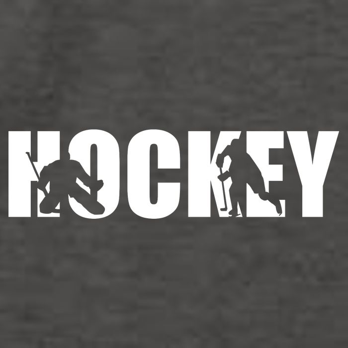 Hockey Word With Cut Out Silhouettes Vector Backpack