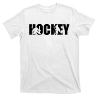 Hockey Word With Cut Out Silhouettes T-Shirt