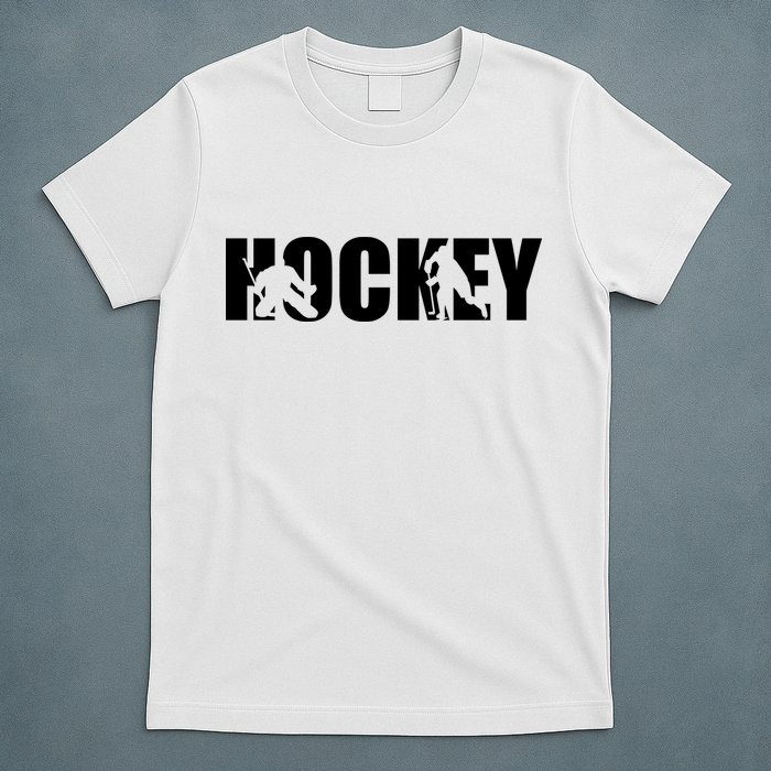 Hockey Word With Cut Out Silhouettes T-Shirt